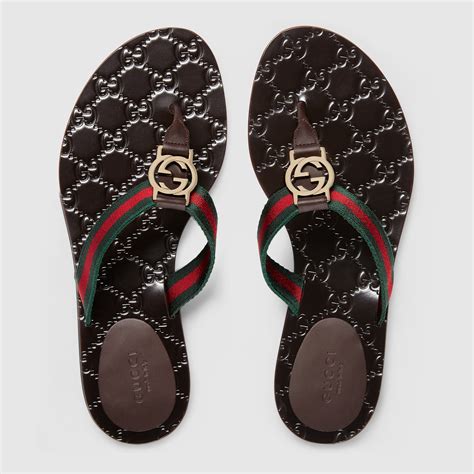 gucci slide thong|Gucci fur slides women.